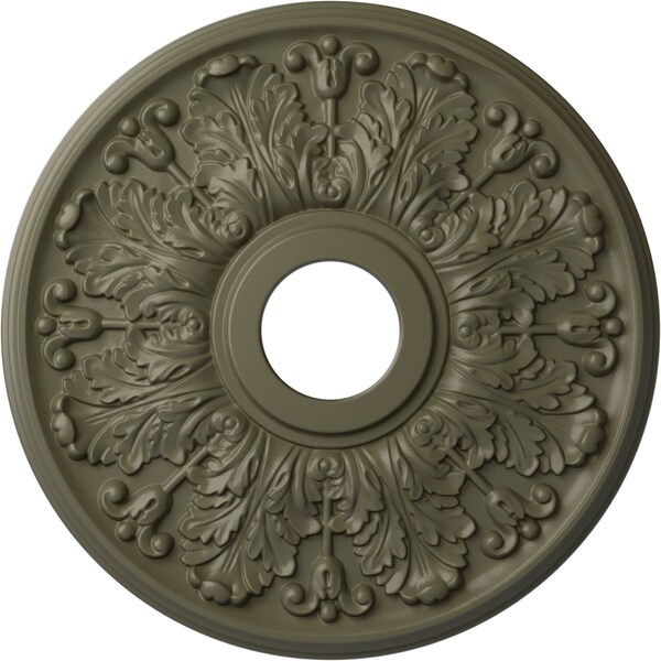 Ekena Millwork Apollo Ceiling Medallion (Fits Canopies up to 5 5/8"), 16 1/2"OD x 3 5/8"ID x 1 1/8"P, Spartan Stone CM16APSSF - main